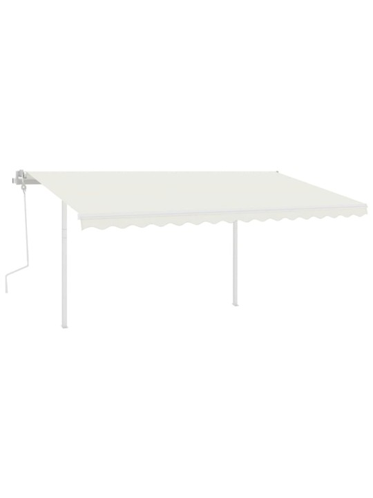 KÄSITSI SISSETÕMMATAV VARIKATUS LED´IDEGA, 4,5 X 3 M, KREEMJAS