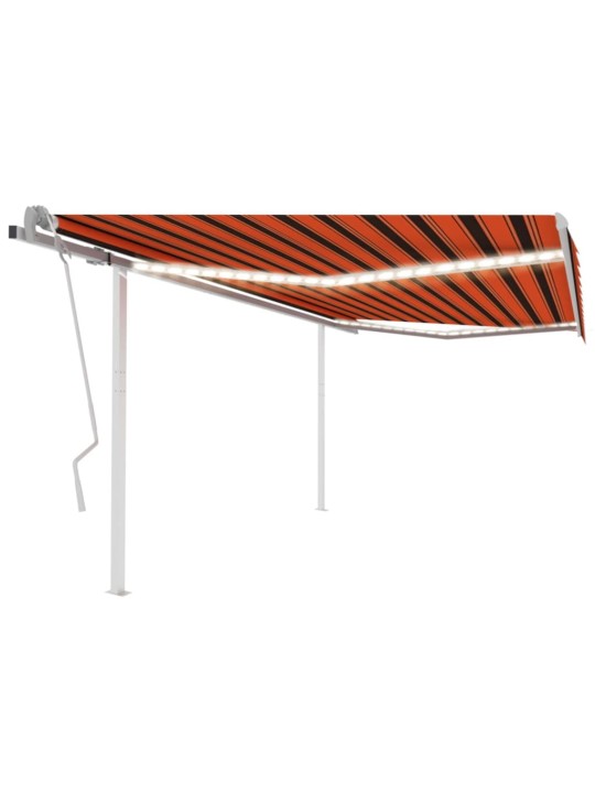 KÄSITSI SISSETÕMMATAV VARIKATUS LED´IDEGA, 4,5X3 M, ORANŽ/PRUUN