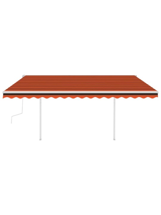 KÄSITSI SISSETÕMMATAV VARIKATUS LED´IDEGA, 4,5X3 M, ORANŽ/PRUUN