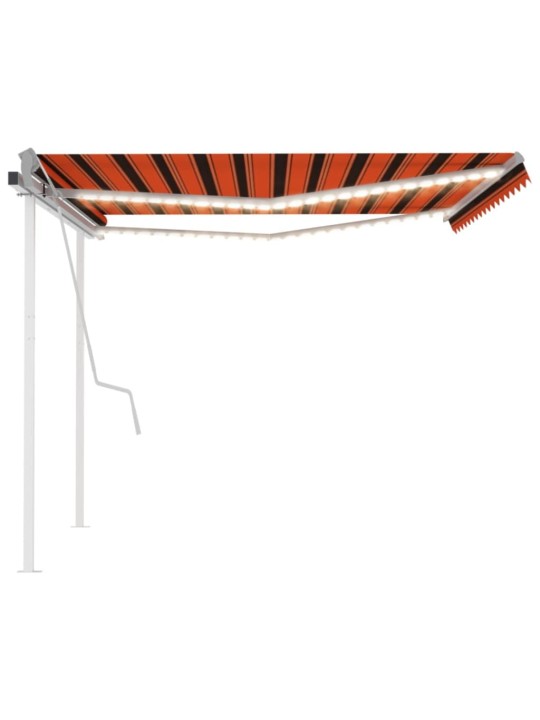 KÄSITSI SISSETÕMMATAV VARIKATUS LED´IDEGA, 4,5X3 M, ORANŽ/PRUUN