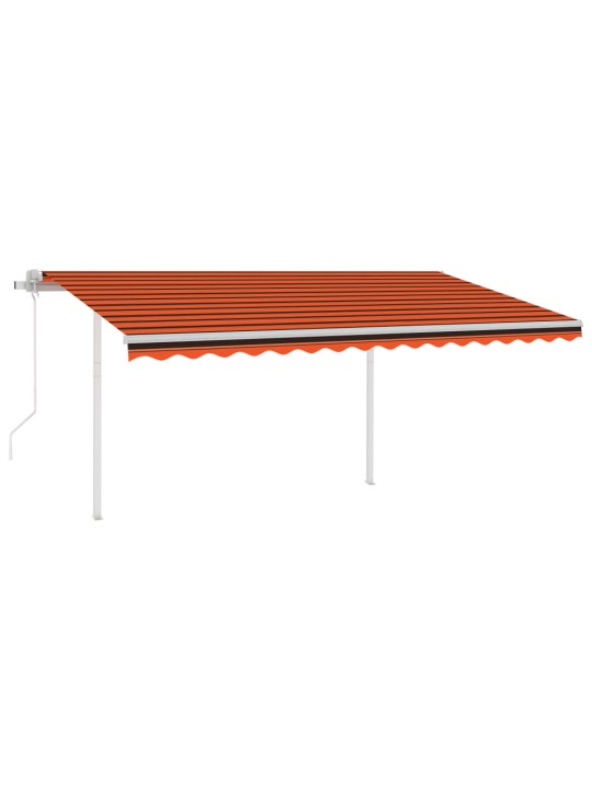 Automaatne varikatus, LED, tuuleandur, 4x3,5 m, oranž/pruun