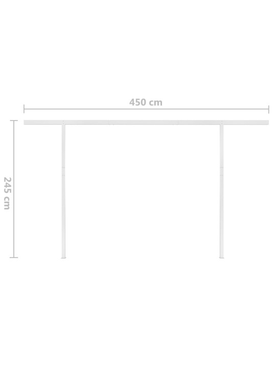 Automaatne varikatus, LED ja tuuleandur, 4,5x3,5 m, kreemjas