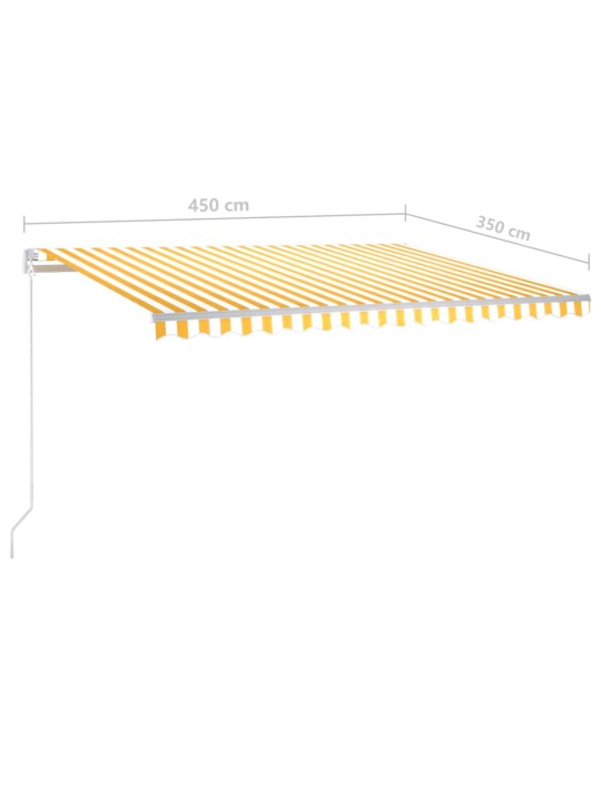 Automaatne varikatus, led, tuuleandur, 4,5x3,5 m, kollane/valge