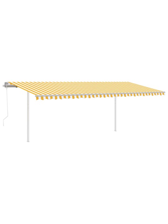 Automaatne varikatus, LED, tuuleandur, 6x3,5 m, kollane/valge