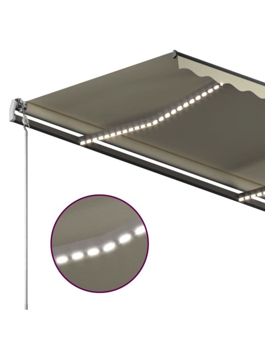 Automaatne varikatus, tuuleandur, LED, 3x2,5 m kreemjas