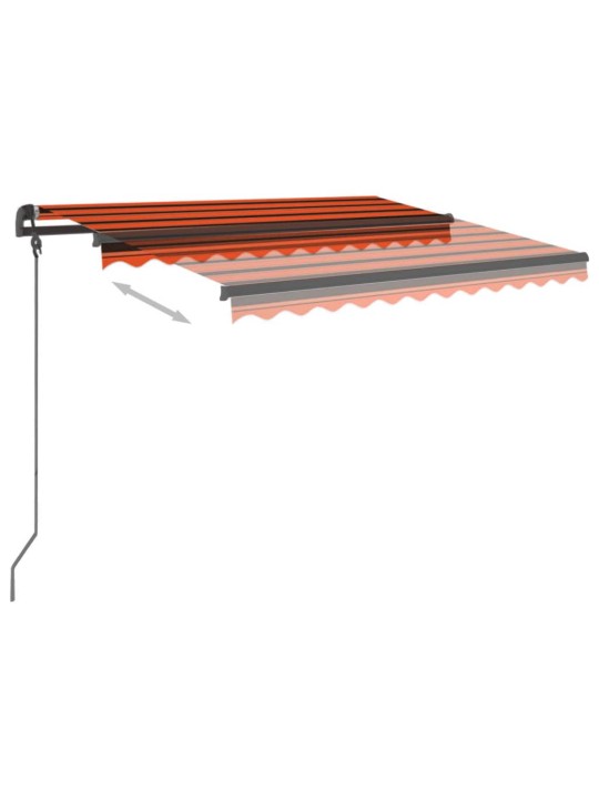 Automaatne varikatus, LED, tuuleandur 3x2,5 m oranž/pruun