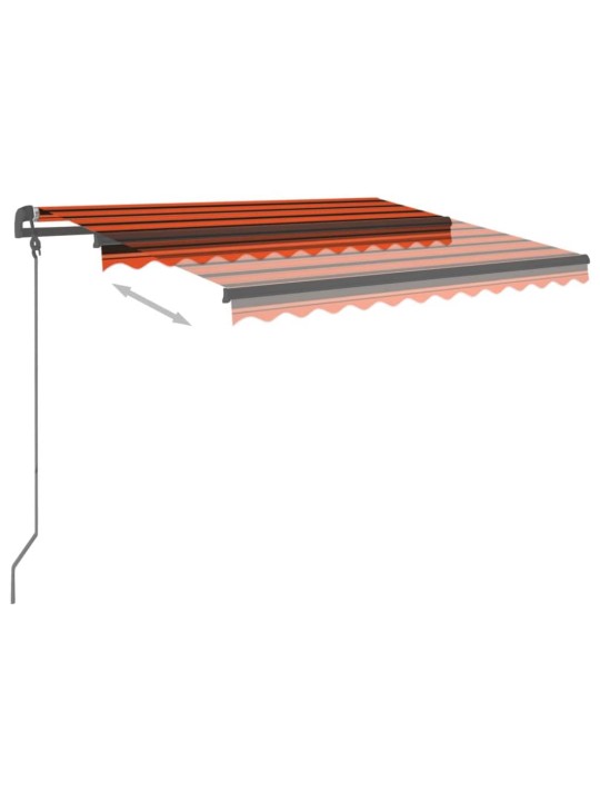 Automaatne varikatus LED, tuuleandur, 3,5x2,5 m oranž/pruun