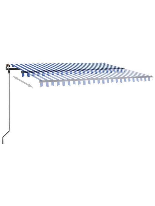 Automaatne varikatus, led, tuuleandur, 4 x 3 m, sinine ja valge