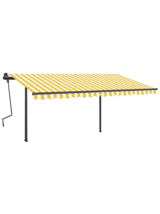 Automaatne varikatus, LED, tuuleandur, 4x3 m, kollane ja valge