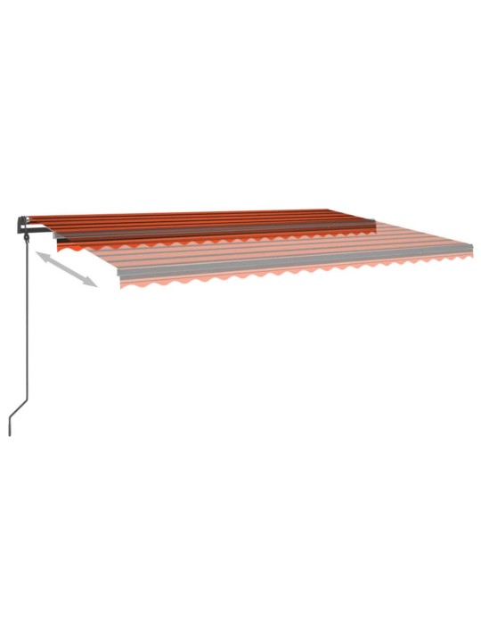 Automaatne varikatus, led, tuuleandur 5x3 m oranž/pruun