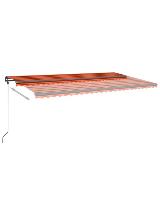 Automaatne varikatus LED, tuuleandur, 6 x 3 m, oranž ja pruun