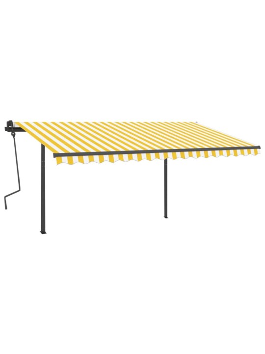 Automaatne varikatus, led, tuuleandur, 4 x 3,5 m, kollane/valge