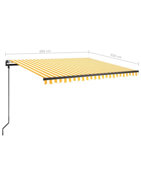 Automaatne varikatus, led, tuuleandur, 4 x 3,5 m, kollane/valge