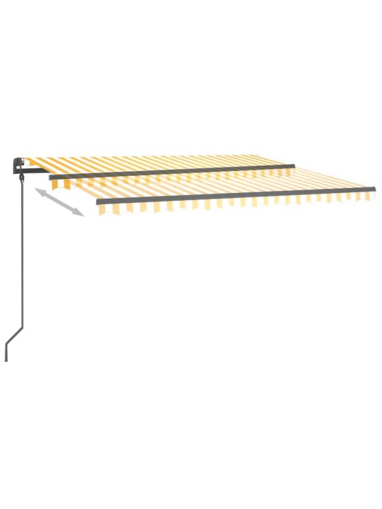 Automaatne varikatus, led, tuuleandur, 4 x 3,5 m, kollane/valge