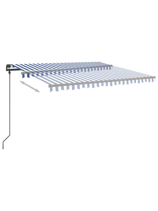 Automaatne varikatus, led, tuuleandur, 4,5x3,5 m, sinine/valge