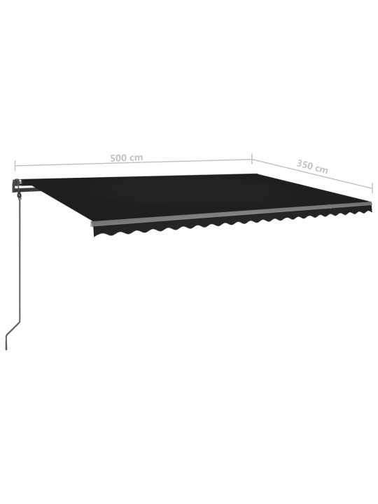 Automaatne varikatus, tuuleandur, led, 5x3,5 m antratsiit