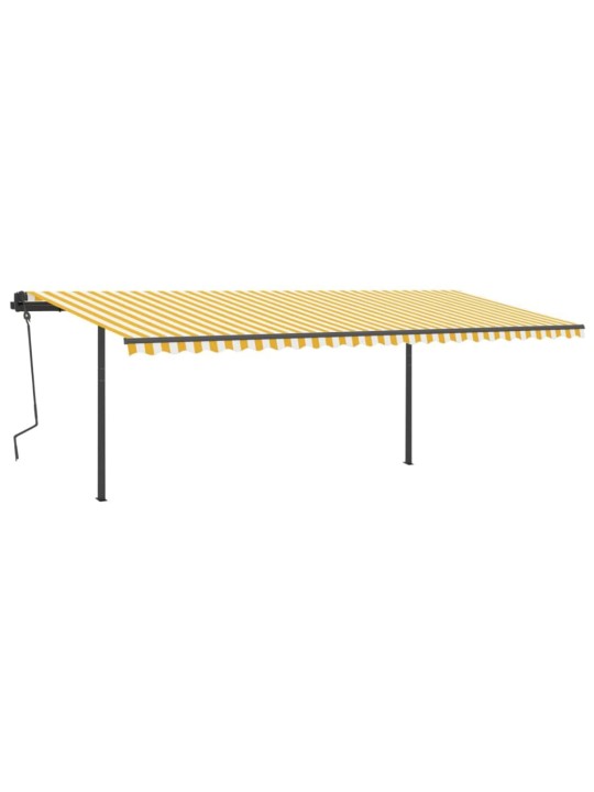 Automaatne varikatus, LED, tuuleandur, 6x3,5 m, kollane/valge