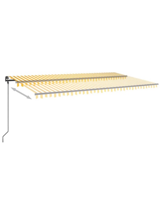 Automaatne varikatus, LED, tuuleandur, 6x3,5 m, kollane/valge