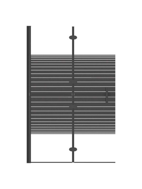 Volditav dušinurk, esg-klaas, 80 x 140 cm, must