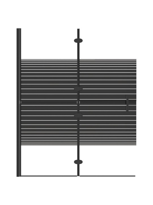 Volditav dušinurk, esg-klaas, 100 x 140 cm, must