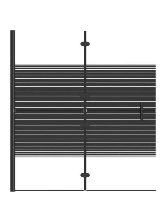 Volditav dušinurk, esg-klaas, 120 x 140 cm, must