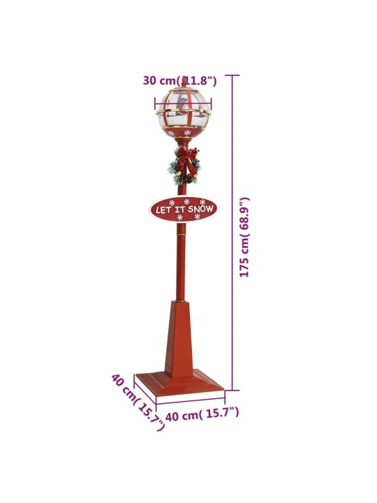 Jõulu tänavalamp jõuluvanaga, 175 cm, led