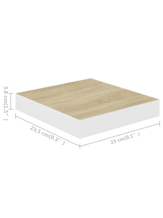 Seinariiulid, 2 tk, tamm ja valge, 23 x 23,5 x 3,8 cm mdf