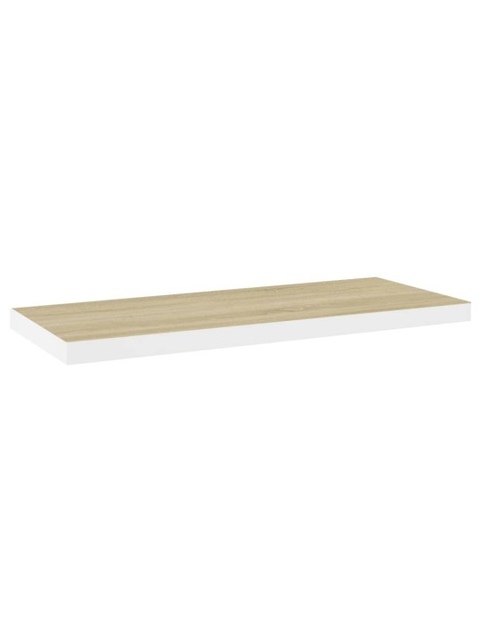 Seinariiulid, 2 tk, tamm ja valge, 80 x 23,5 x 3,8 cm mdf