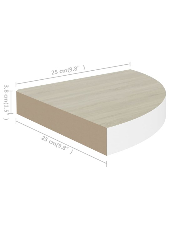 Nurgariiulid 2 tk, tamm ja valge, 25 x 25 x 3,8 mdf