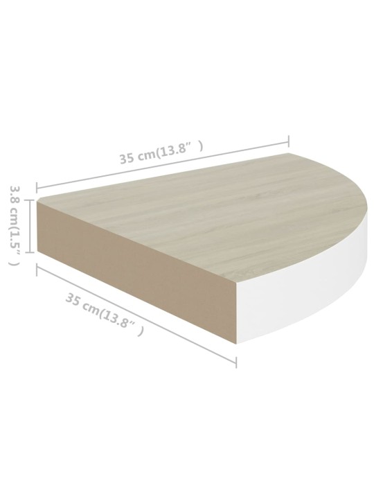 Nurgariiulid 2 tk, tamm ja valge, 35 x 35 x 3,8 mdf