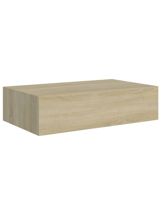 Sahtlitega seinariiulid, 2 tk, tamm, 40 x 23,5 x 10 cm mdf