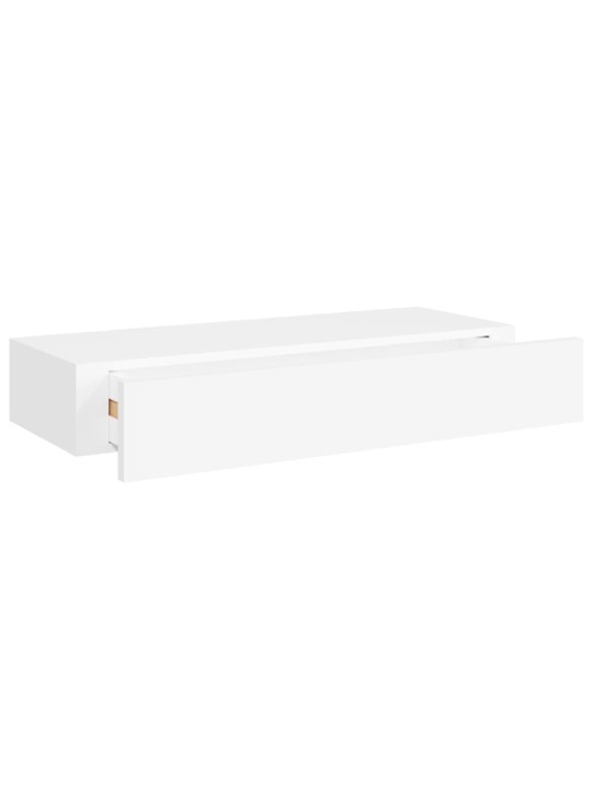 Sahtlitega seinariiulid, 2 tk, valge, 60x23,5x10 cm mdf