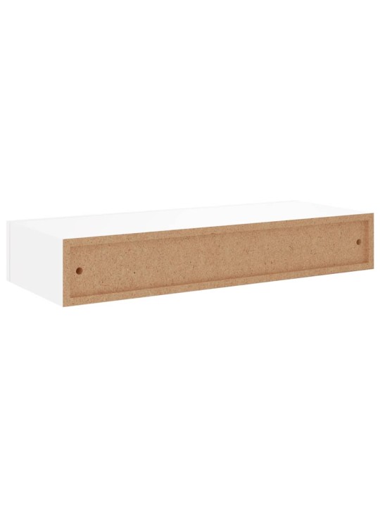 Sahtlitega seinariiulid, 2 tk, valge, 60x23,5x10 cm mdf