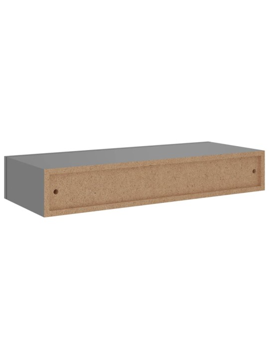 Sahtliga seinariiul, hall, 60 x 23,5 x 10 cm, mdf