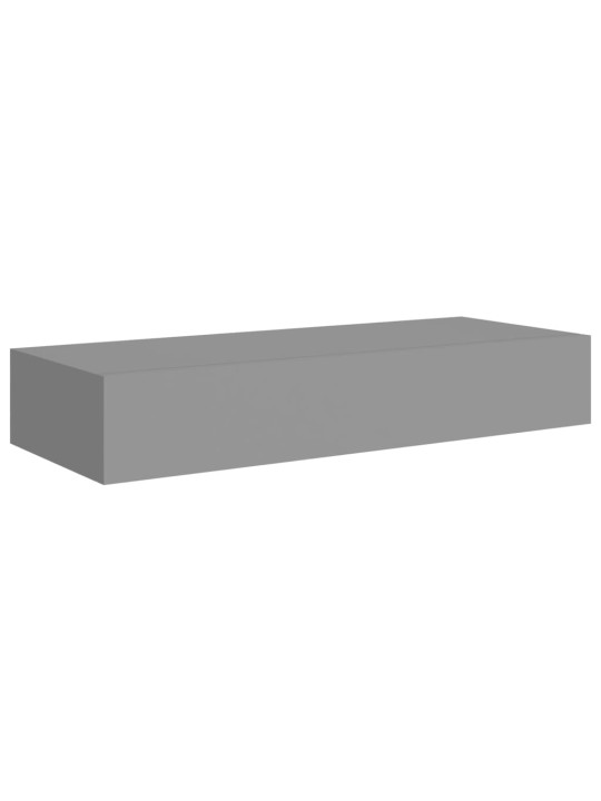 Sahtlitega seinariiulid, 2 tk, hall, 60 x 23,5 x 10 cm mdf