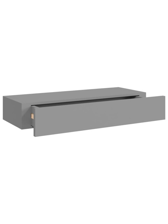 Sahtlitega seinariiulid, 2 tk, hall, 60 x 23,5 x 10 cm mdf