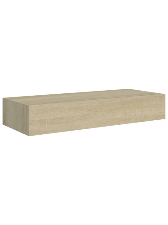 Sahtlitega seinariiulid, 2 tk, tamm, 60 x 23,5 x 10 cm, mdf