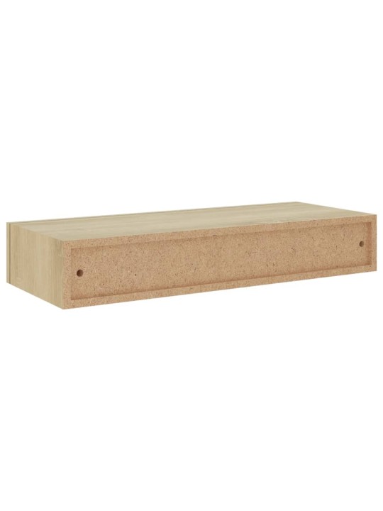 Sahtlitega seinariiulid, 2 tk, tamm, 60 x 23,5 x 10 cm, mdf