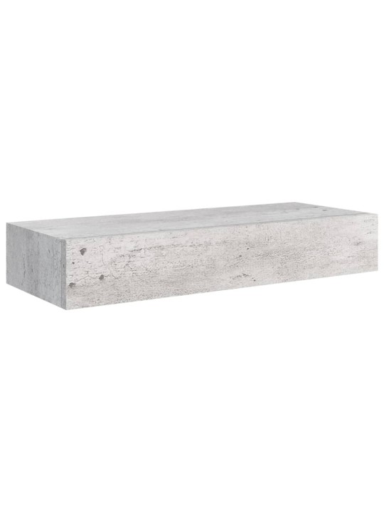 Sahtliga seinariiulid, 2 tk, betoonhall, 60x23.5x10cm, mdf