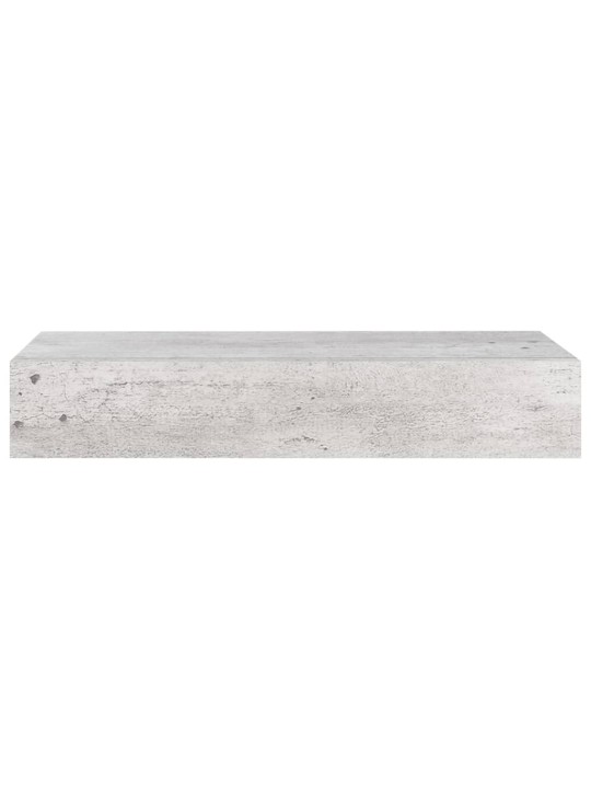 Sahtliga seinariiulid, 2 tk, betoonhall, 60x23.5x10cm, mdf