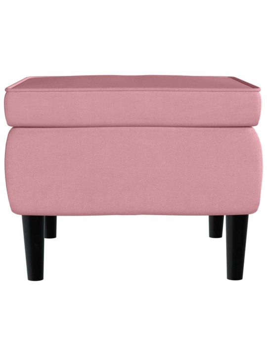 Pink puidust jalgadega, roosa, samet