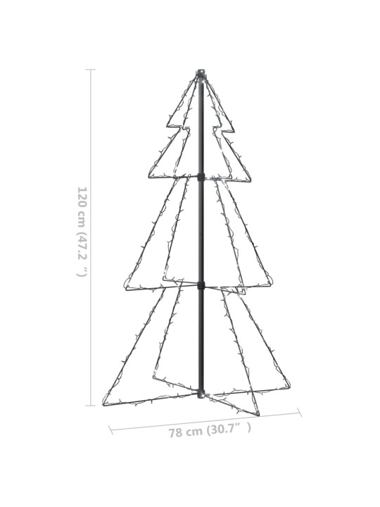 Koonusekujuline jõulupuu 160 LEDi, tuppa ja õue, 78 x 120 cm