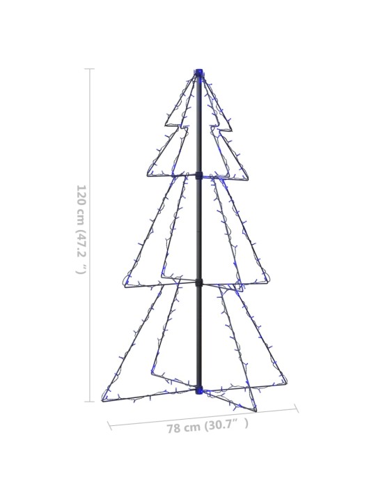 Koonusekujuline jõulupuu 160 LEDi, tuppa ja õue, 78 x 120 cm