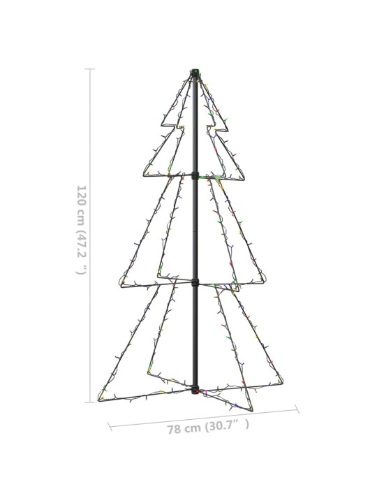 Koonusekujuline jõulupuu 160 LEDi, tuppa ja õue, 78 x 120 cm