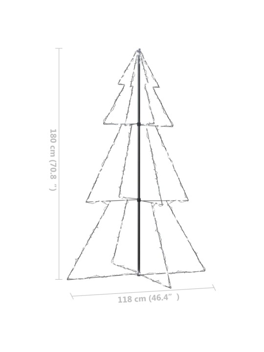 Koonusekujuline jõulupuu 240 LEDi, tuppa ja õue, 118x180 cm