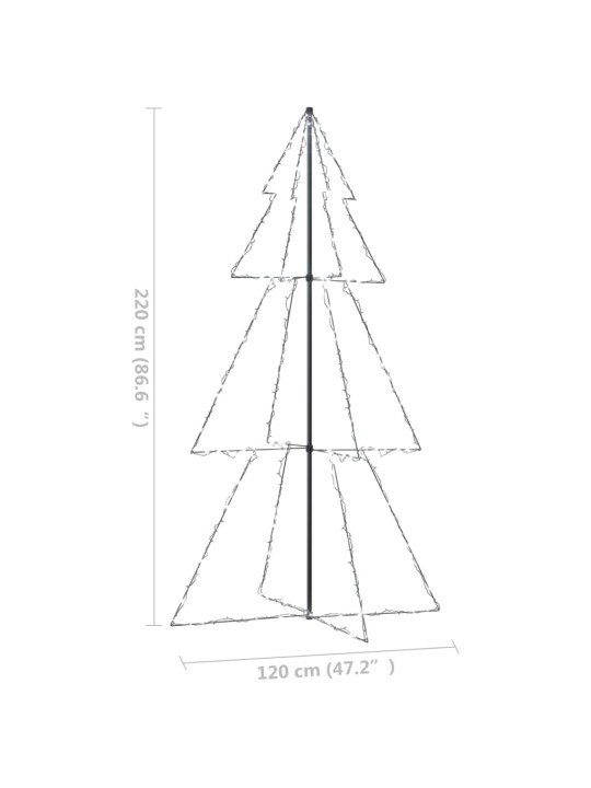 Koonusekujuline jõulupuu 300 LEDi, tuppa ja õue, 120x220 cm