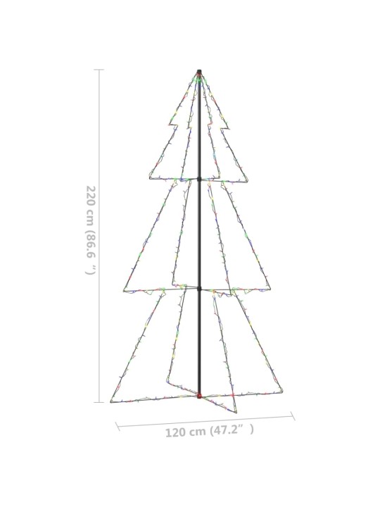 Koonusekujuline jõulupuu 300 LEDi, tuppa ja õue, 120x220 cm