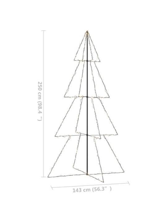 Koonusekujuline jõulupuu 360 LEDi, tuppa ja õue, 143x250 cm