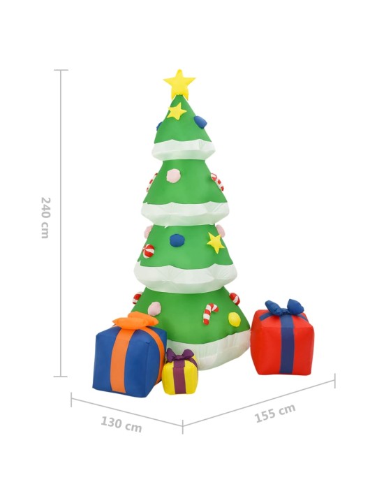 Täispuhutav jõulupuu, LED, sise/välis-tingimusteks, 240 cm