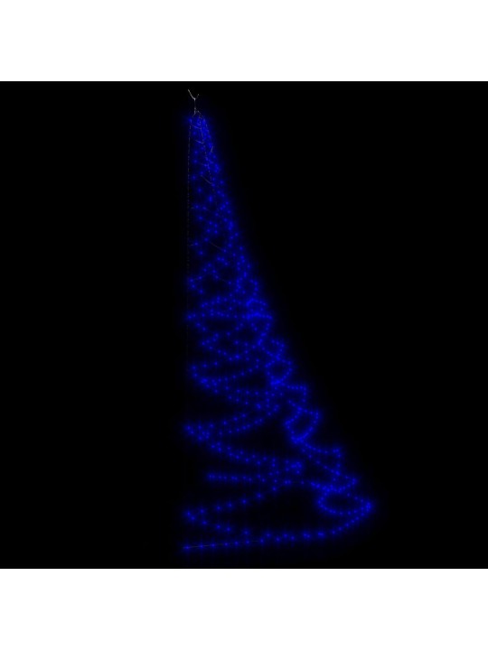 Seinapuu metallkonksudega, 260 LEDi, sinine, 3 m, tuppa/õue